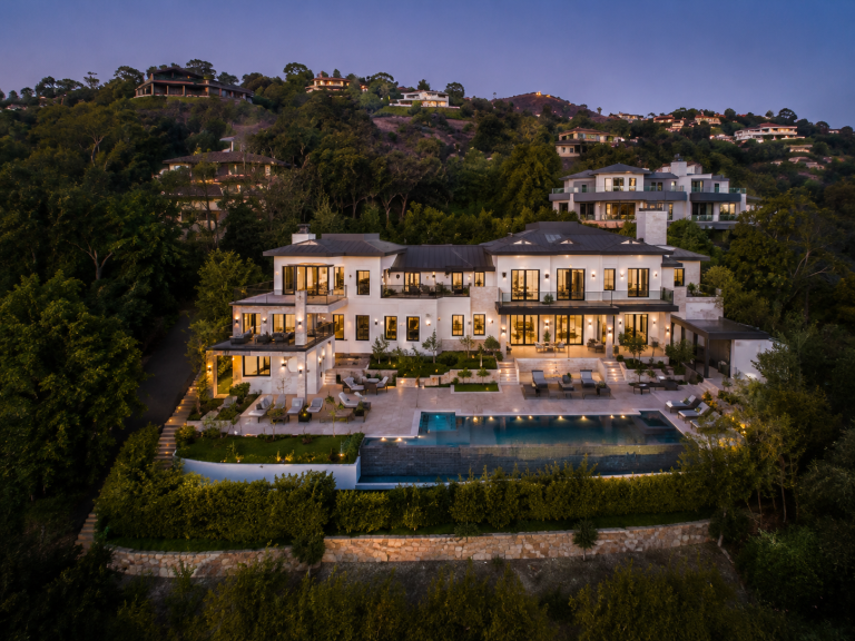 Aerial view of a Clark County luxury estate