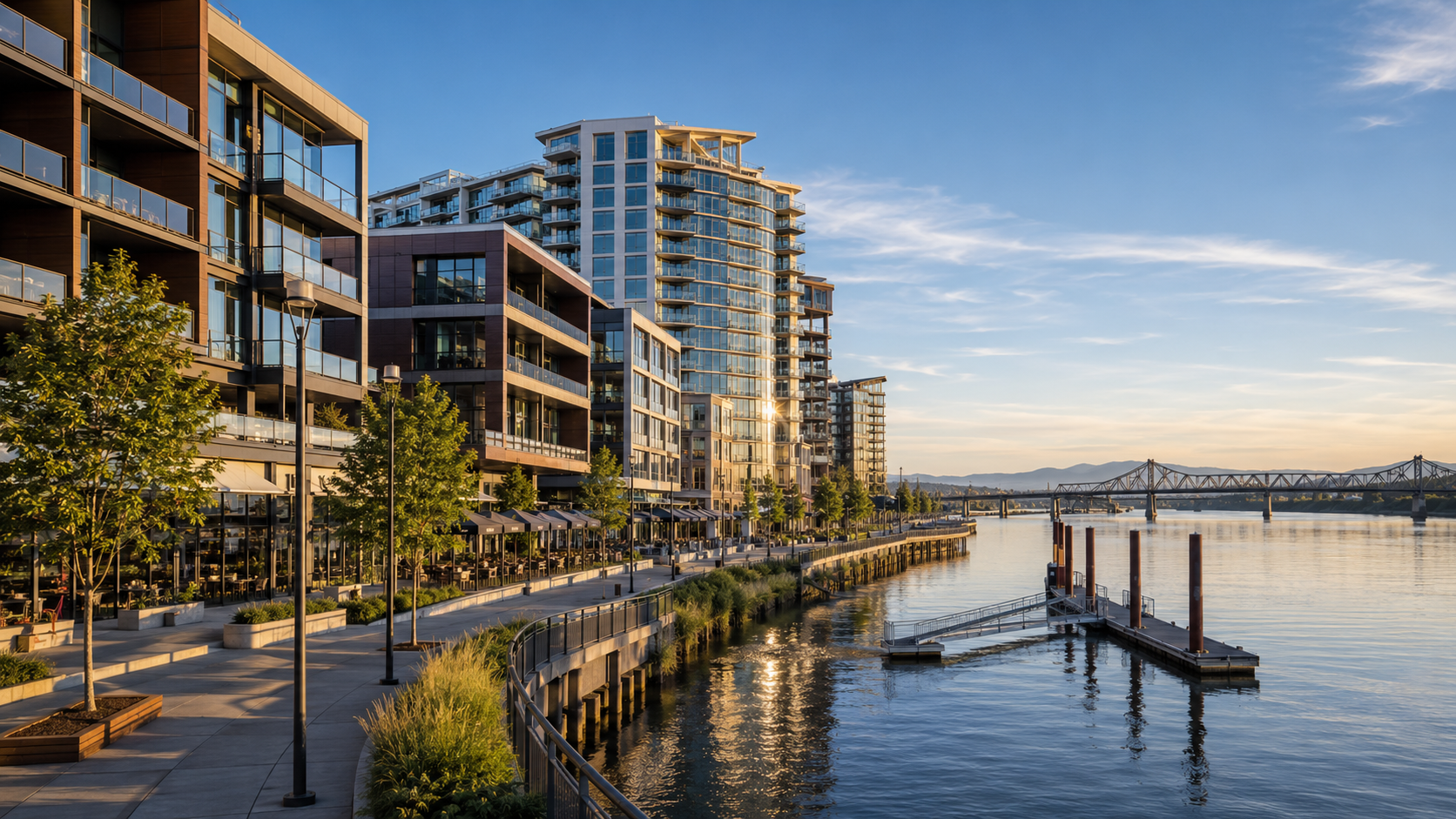Luxury riverfront residences along the Vancouver Waterfront