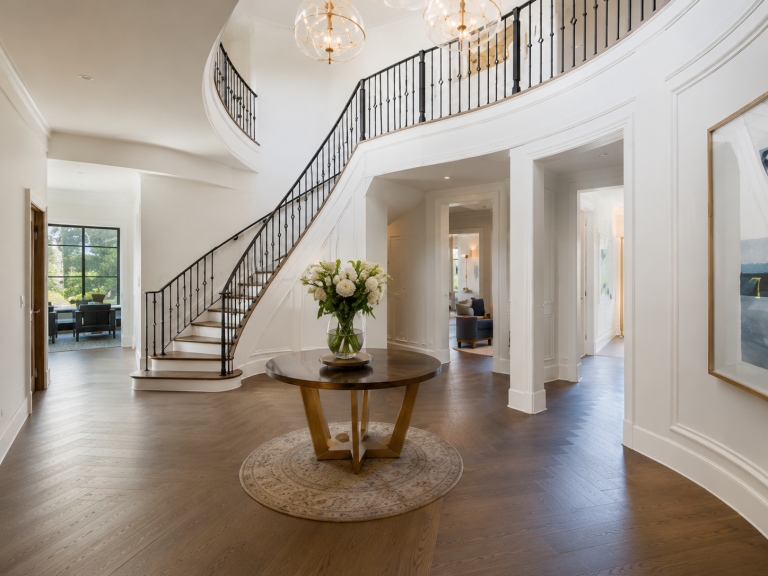 Elegant foyer of a Camas luxury home