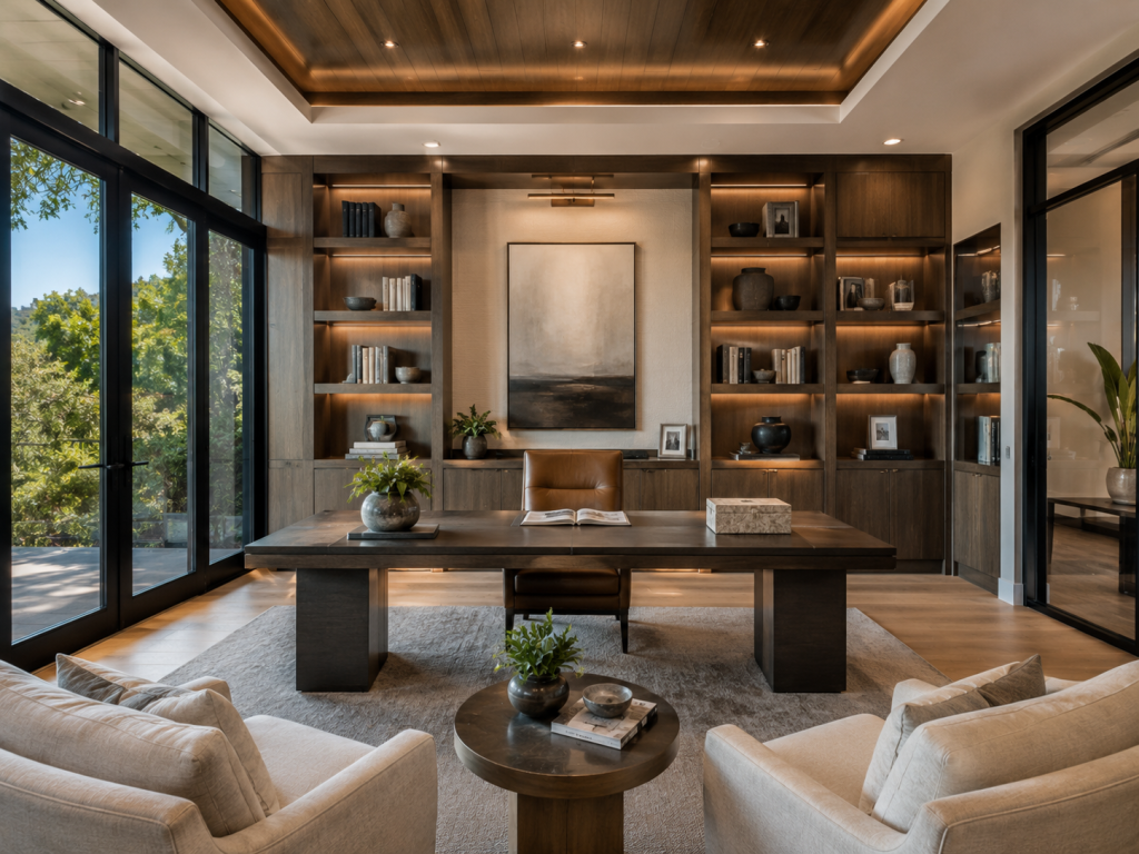 Home office in a Clark County luxury estate